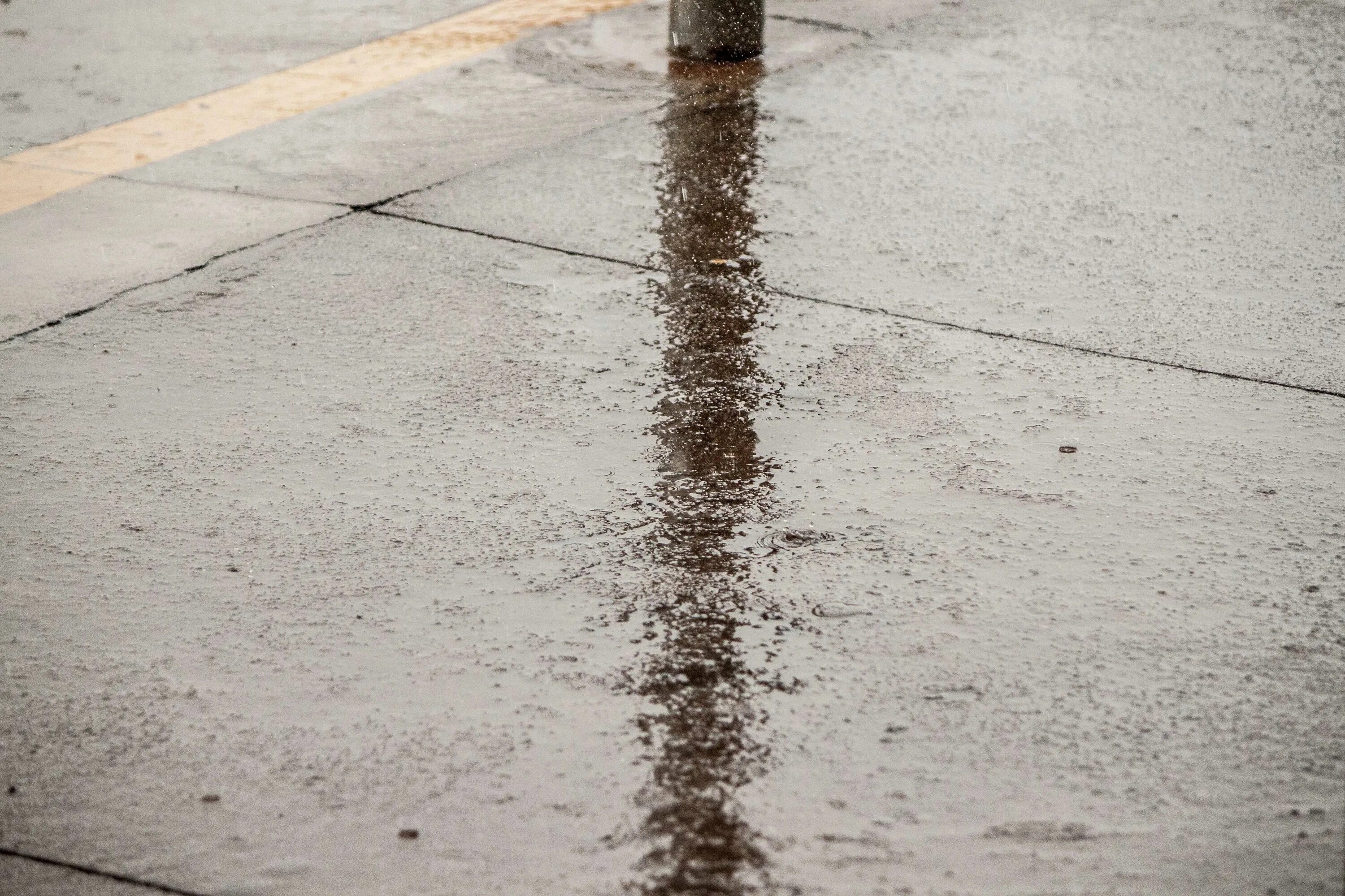 Pavement Rainy. Rain Road texture. Rain ground. Wet Concrete. Weathering ways