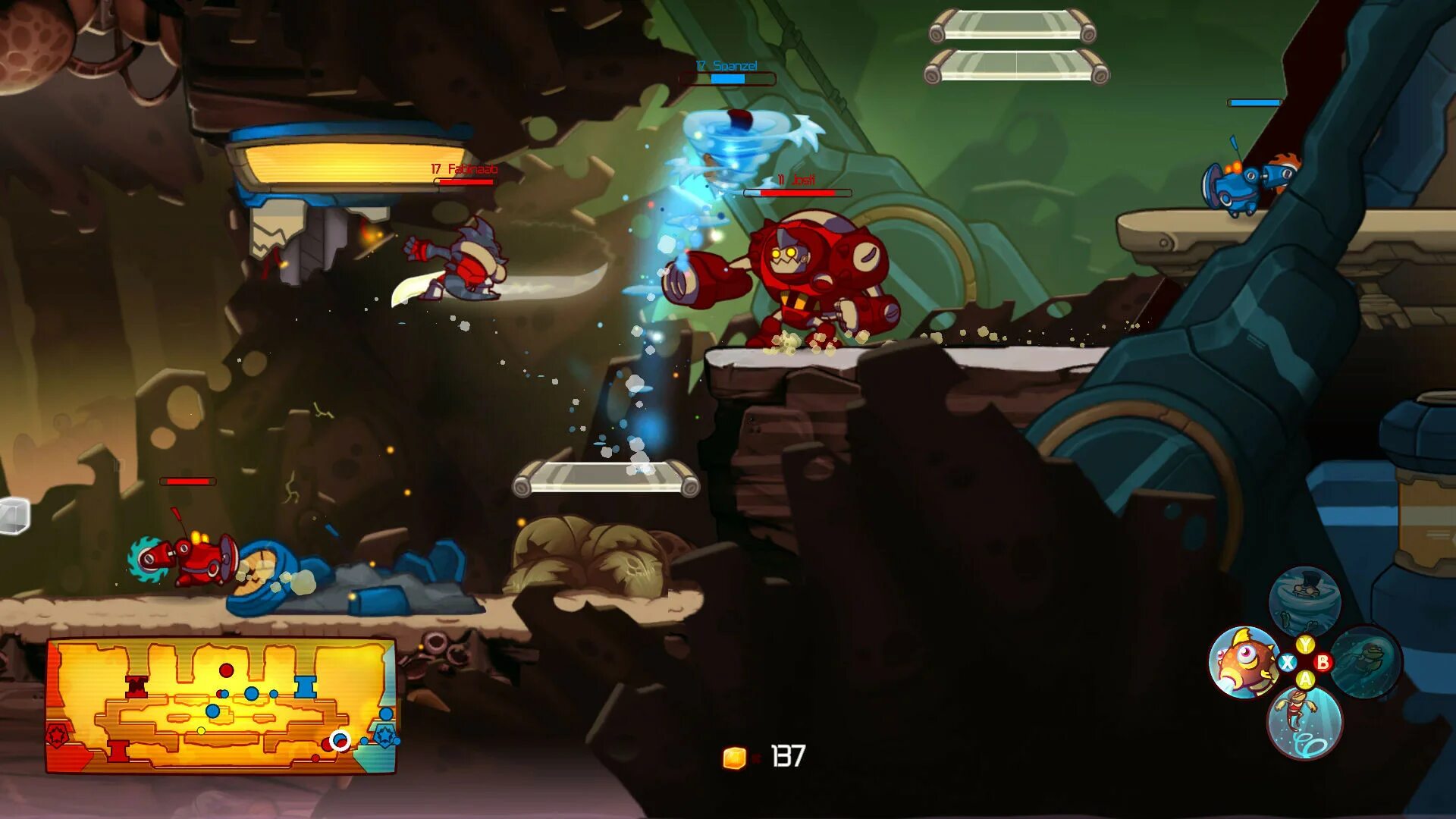 Игры на 2 часов на 1. Awesomenauts ps3. Awesomenauts Xbox 360 freeboot. 2д аркада. Платформер на двоих Xbox 360.