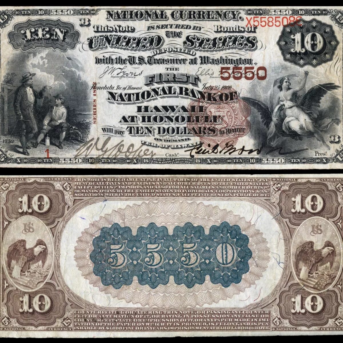 0 currencies. $10 1882 National Bank Notes Territory of Alaska. $10 1892 Рjuneau, Territory of Alaska Banknotes. National Bank Note Fort Wayne Indiana 10 Dollars 1929. Orlando paper money show.