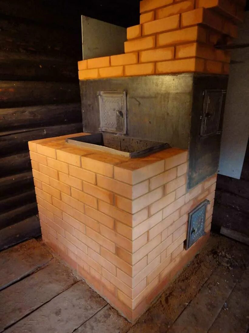 Банные печи каменки из кирпича