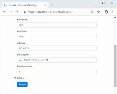 Asp input
