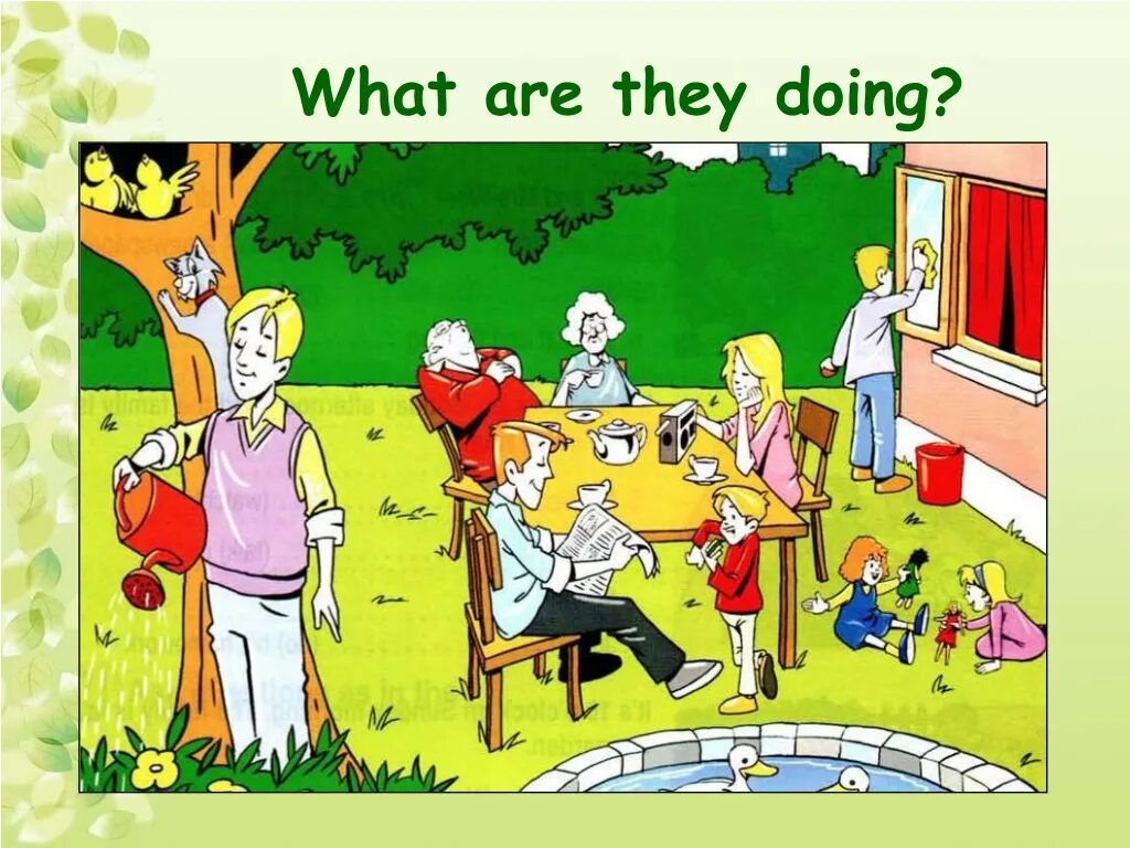 What is a good present. Present Continuous картинки для описания. What are they doing. Картинки для описания на английском. Картинки для описания картинки.