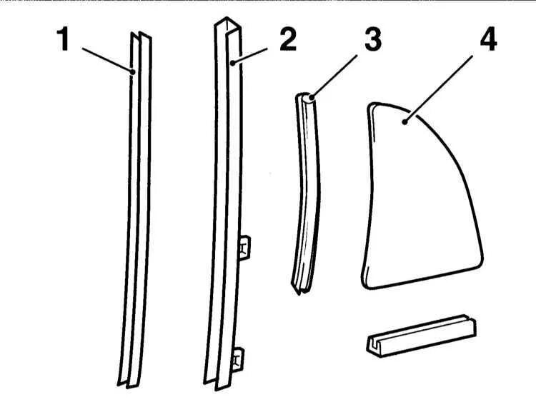 Направляющая стекла задней двери. Направляющая стекла Opel Omega b. Вставка стойки двери Опель Вектра а.