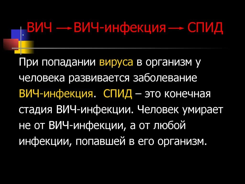 Заражение вич инфекцией предусматривает. СПИД.