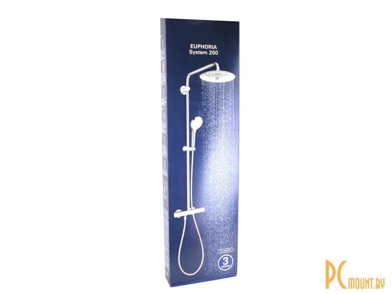 Душевая система euphoria 260. Душевая система grohe euphoria 260 с термостатическим смесителем, хром (27296002). душевая колонна grohe euphoria 260 27296002. душевая система упаковка коробка. 260 27296002.