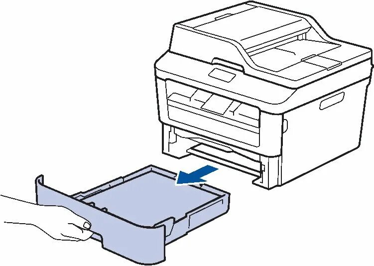 Принтер не видит лоток. Brother DCP-l2500dr лоток для бумаги. Brother DCP-l2520dw. Лоток принтера Xerox 3210. Лоток для двусторонней печати brother 2500.