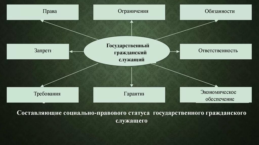 Социальное положение служащий. Правовой статус государственных гражданских служащих. Правовое положение государственного служащего.