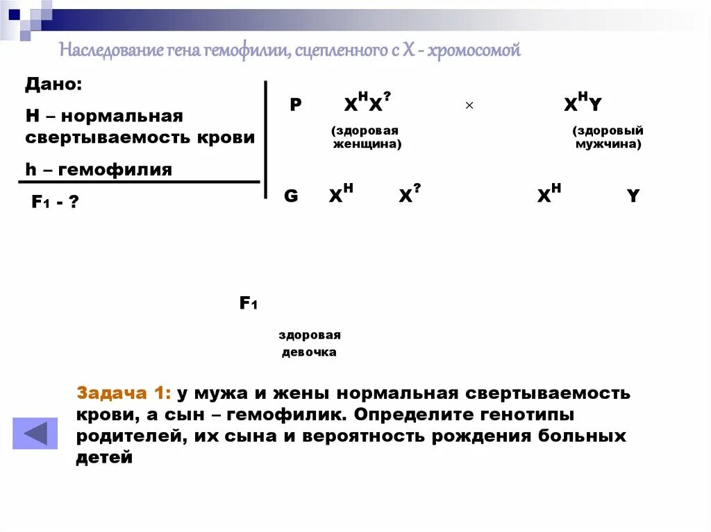 У здоровых родителей родился сын гемофилик каковы