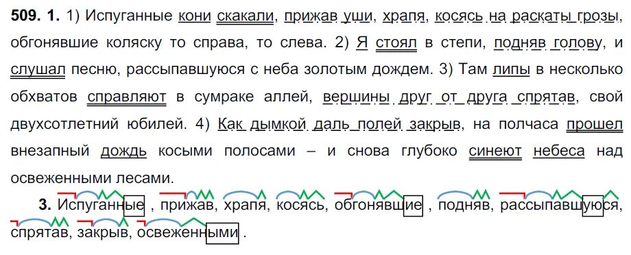 Русский язык 6 класс учебник упражнение 509. Упражнение 509 по русскому языку 6 класс. Русский язык 6 класс Разумовская упражнение 509. Испуганные кони скакали прижав уши храпя.