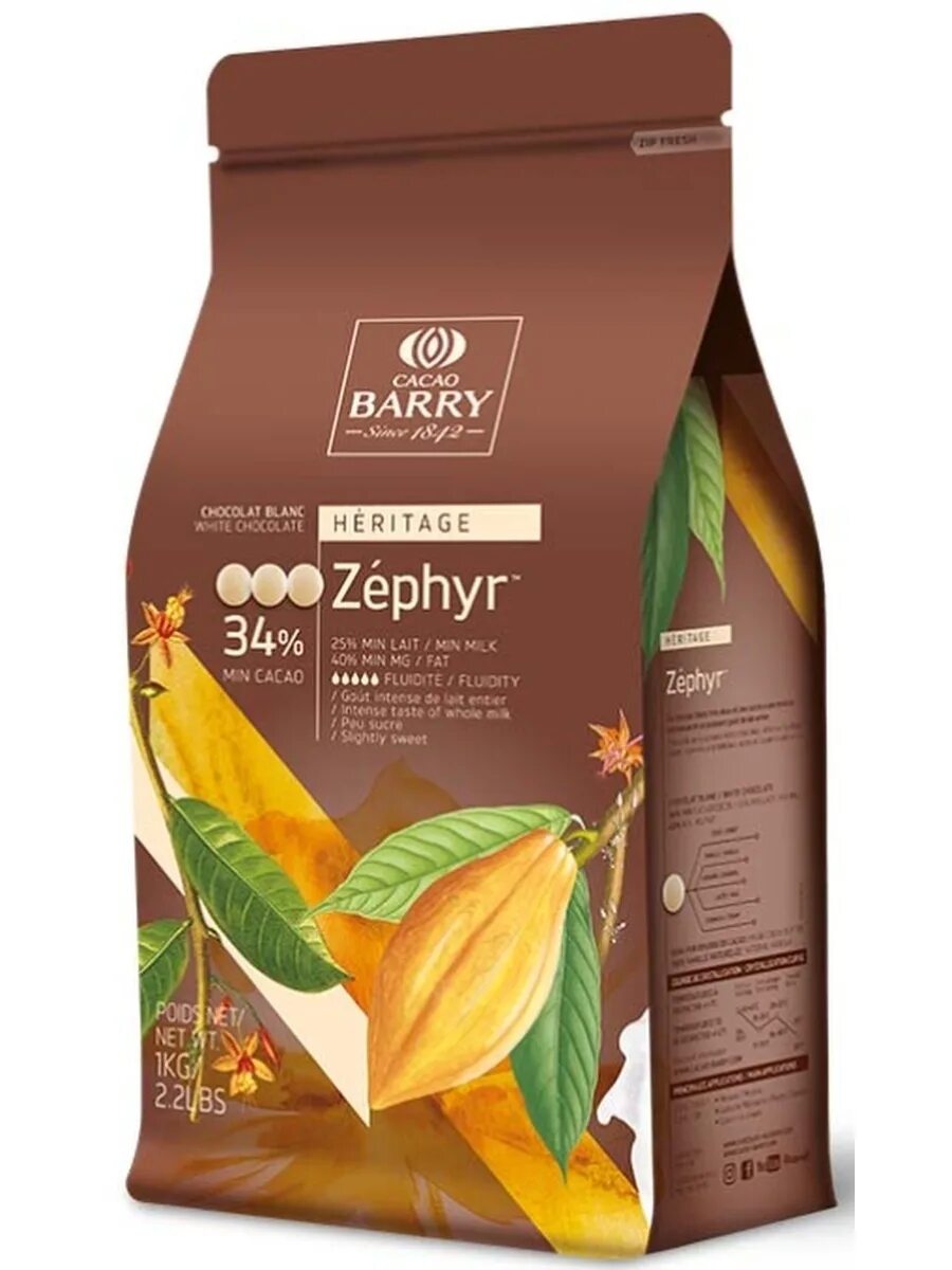 Бари шоколад. Cacao Barry Zephyr 34% белый. Шоколад Zephyr Cacao Barry. Белый шоколад Cacao Barry Zephyr. Cacao Barry Callebaut какао.
