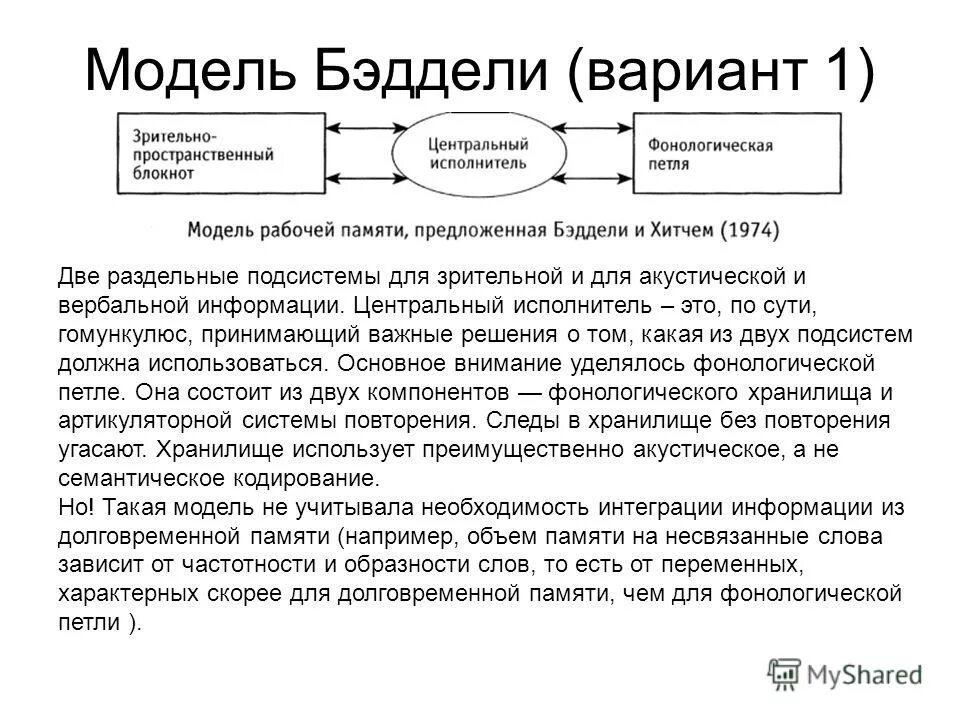 Бэддели ваша память