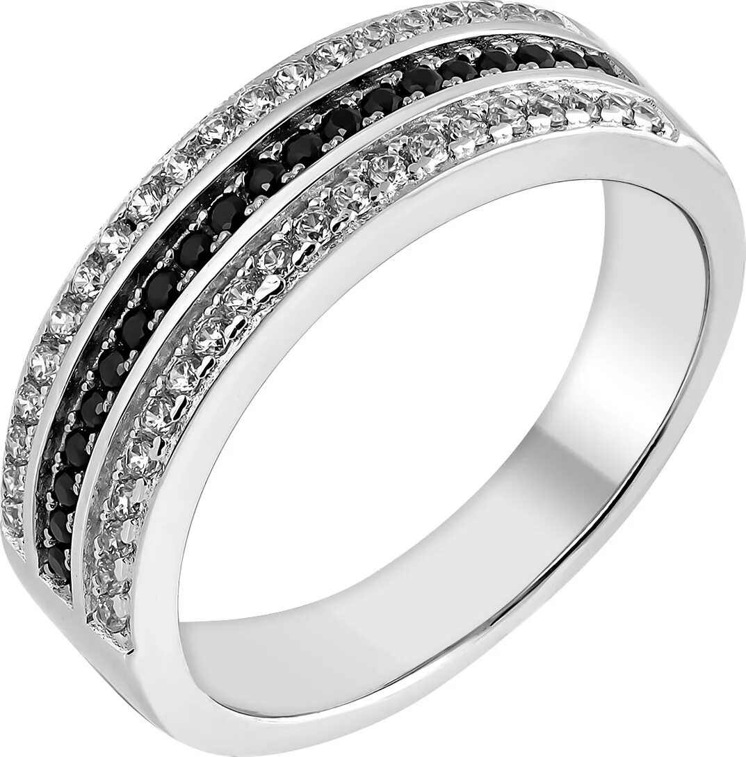 Svetlov jewelry. Артикул и1-224-23-01 кольцо из серебра с фианитами с родированием. svetlov кольцо. изящное серебряное кольцо. фианит с родированием.