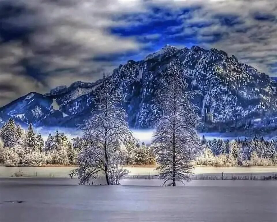 Picture Yosemite USA Nature Winter Mountains Snow Parks Forests Landscape photog