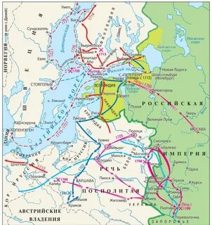 Внешняя политика петра 1 карта 8 класс