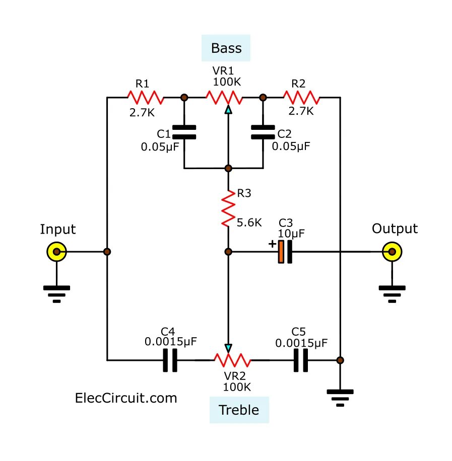 Tone control. One knob Tone Control circuit. Tone Control circuit. Tone Control schematic. Bass Treble Volume схема.