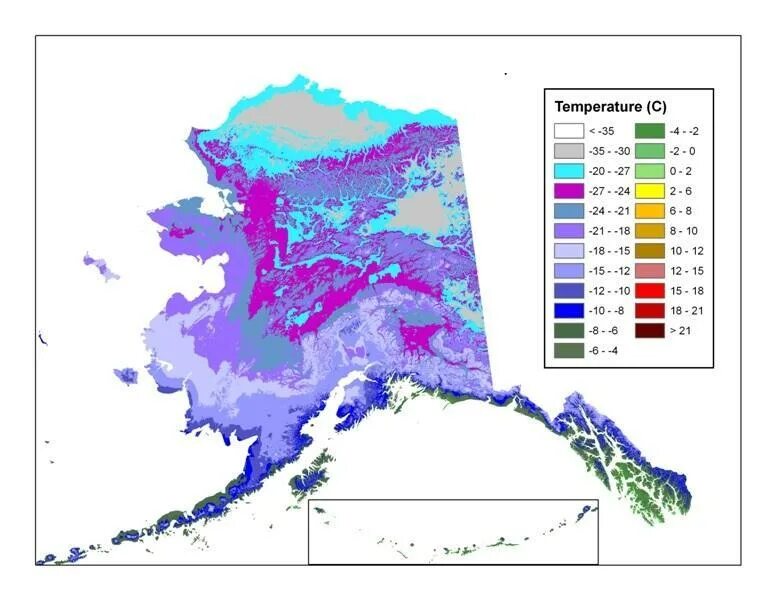 Климат Аляски карта. Аляска климат температура. Штат Аляска температура карта. Климатическая карта Аляски.
