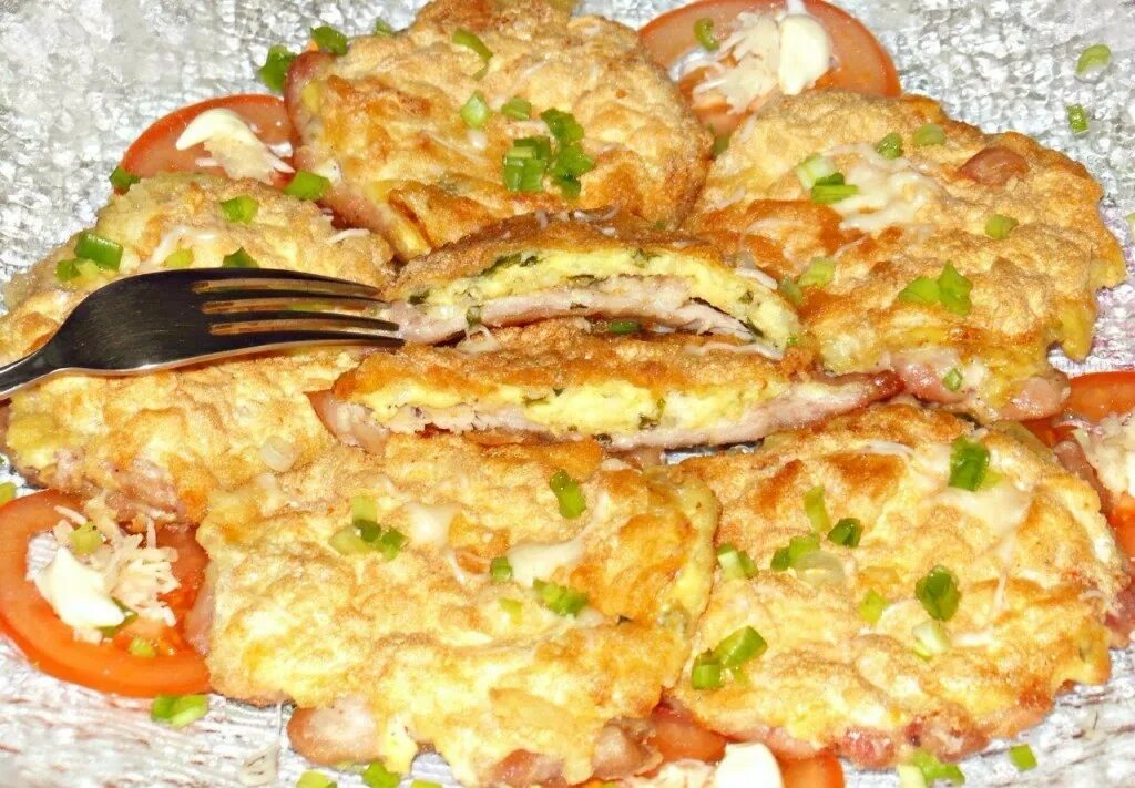 Курица с яйцом и сыром в духовке