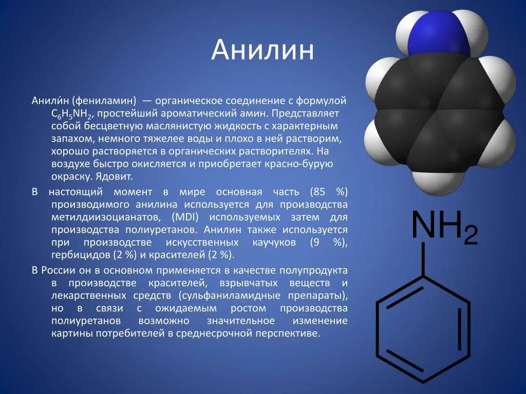 Бензол является основным компонентом природного газа. Анилин группа органических соединений. Анилин. Анилин фениламин. Анилин формула.