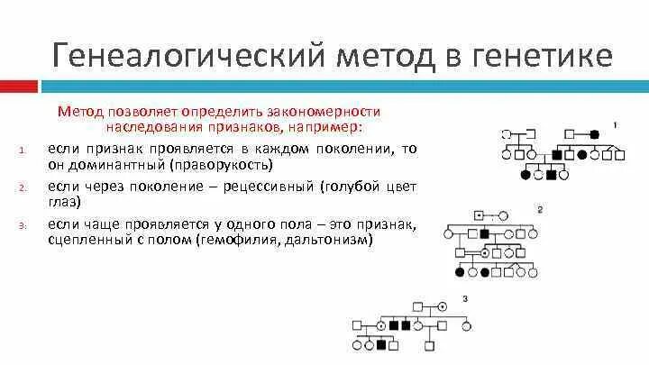 Методы изучения генетики человека генеалогический