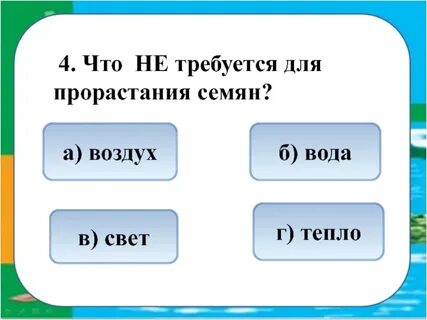 Семенам для прорастания необходим свет