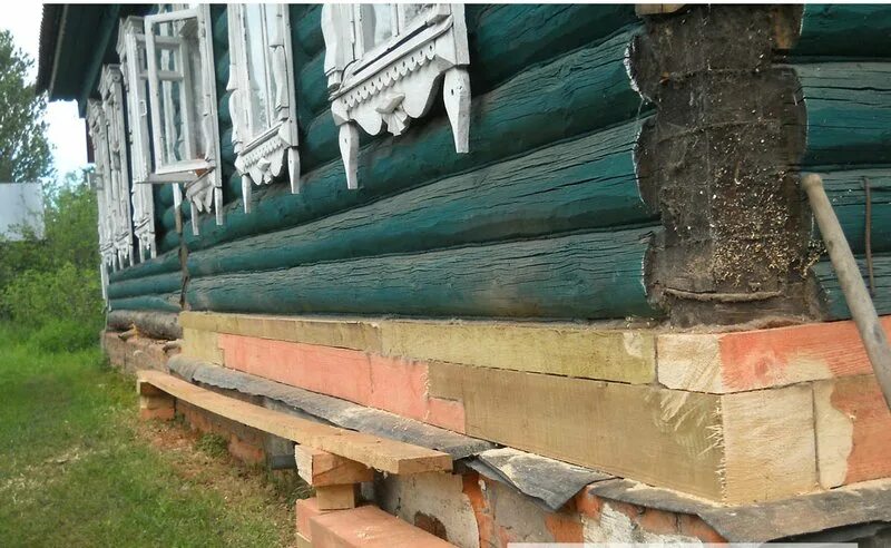 Заменить бревно в срубе