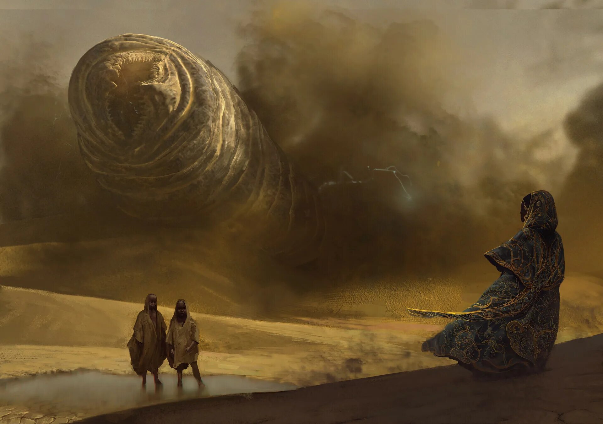 Dune. Дюна иллюстрации Симонетти. Дюна Шаи Хулуд. Фрэнк Герберт "машина бытия".