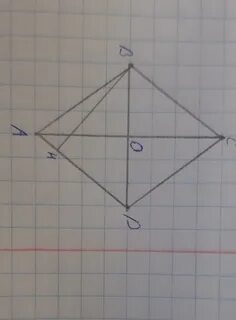 Через сторону ромба abcd