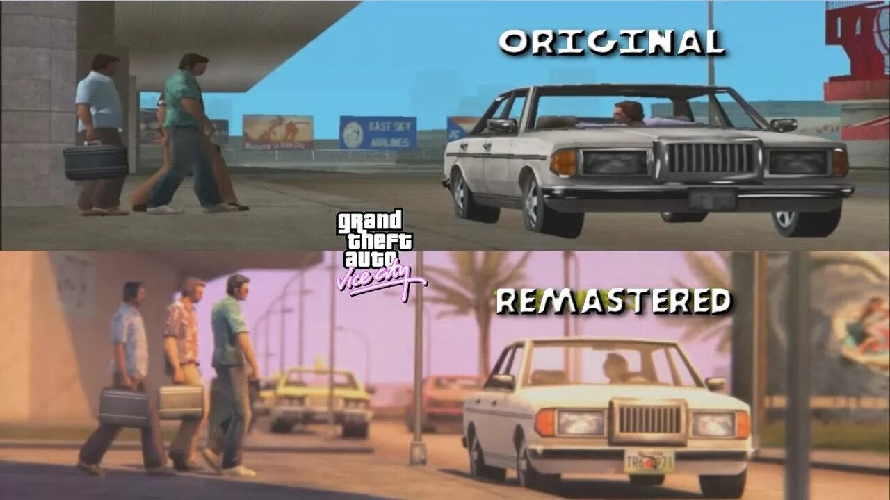 GTA vice City Remastered. GTA vice City Remastered сравнение. ГТА оригинал и ремастер. ГТА Сан Вайс Сити Ремастеред. Gta vice rage