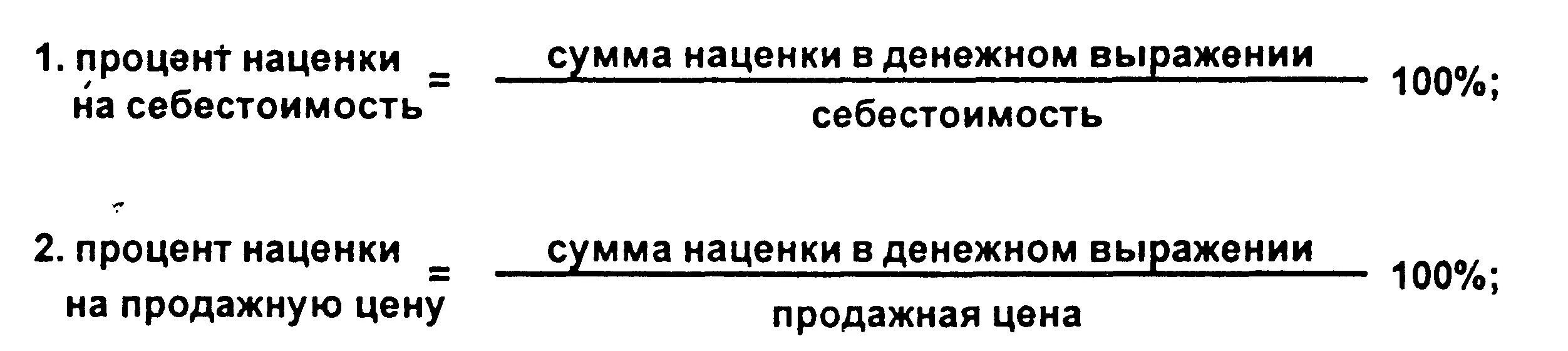 Процент торговой надбавки