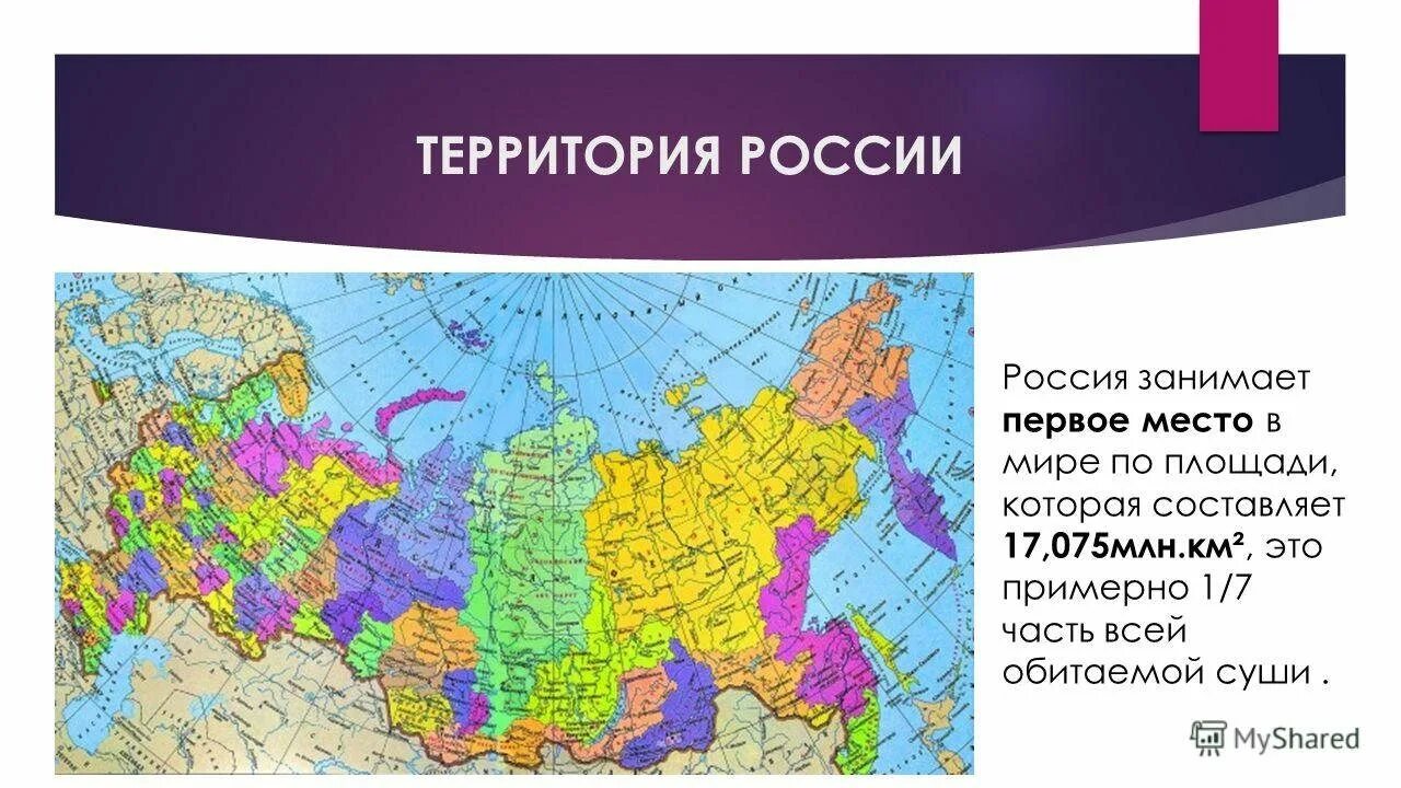 Какие объекты определяют географическое положение россии. Территория России. Территория России занимает. Территория современной России. География России презентация.