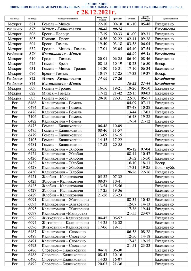 Гомель калинковичи сегодня