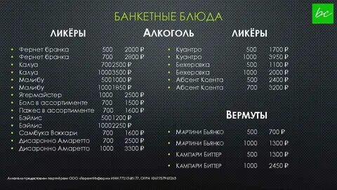 Меню на 10 человек