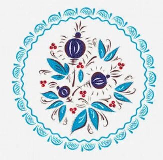 Городецкая гжельская роспись