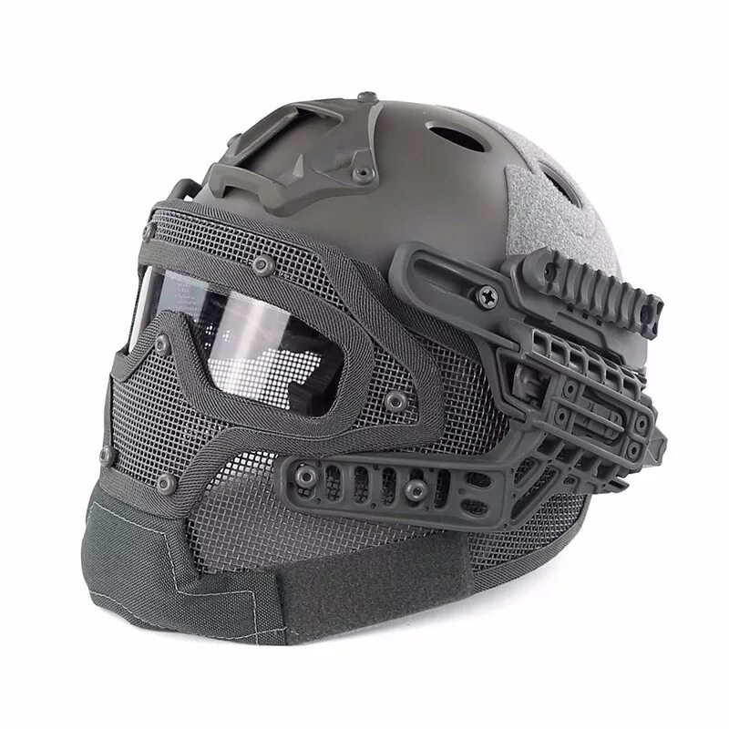 Боевой шлем купить. Tactical Full face шлем. WOSPORT тактический шлем. Шлем fast PJ Tactical Helmet маска. Тактический шлем SWAT.