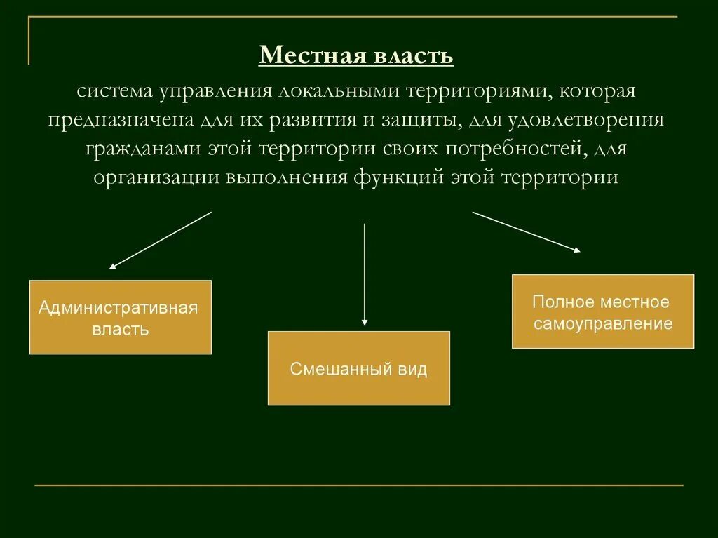 Местная власть примеры