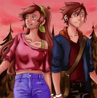 Teenagers Mabel and Dipper.