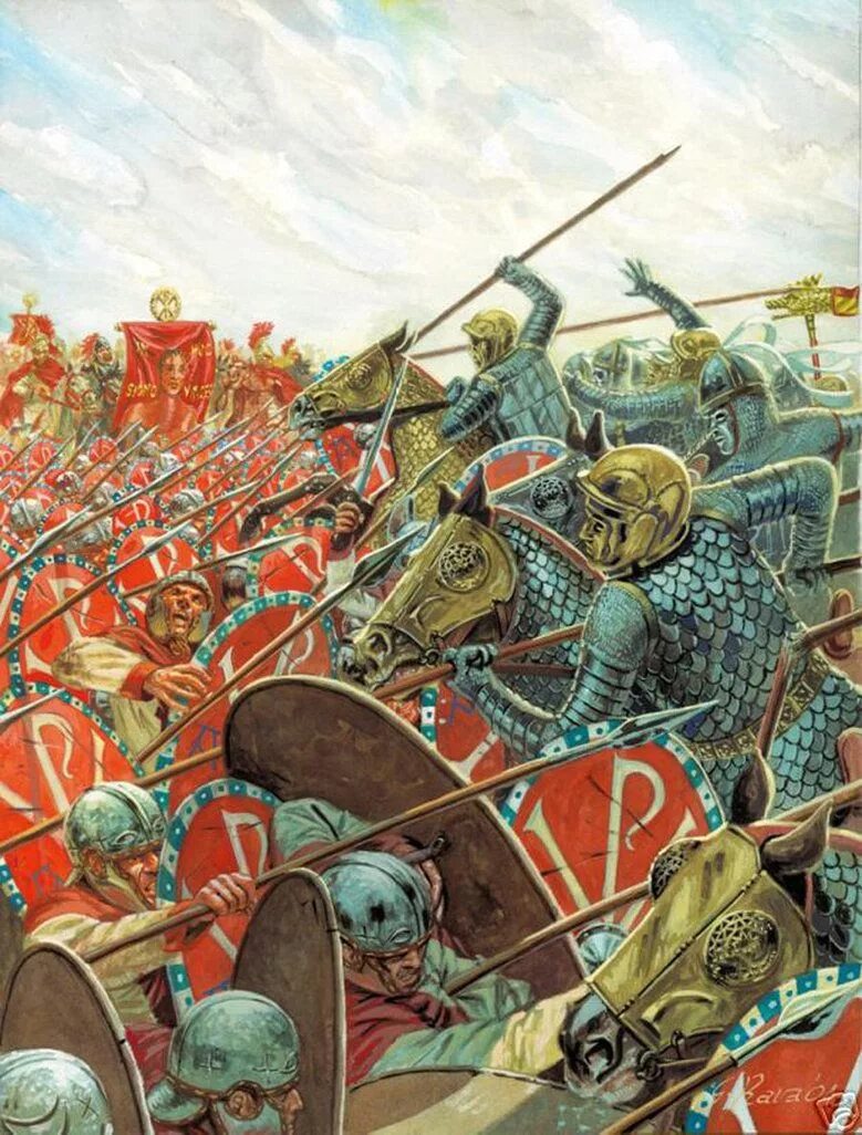 Битва при Кадеше Джузеппе Рава. Армия римской империи Легион битвы. Рим против Парфии.