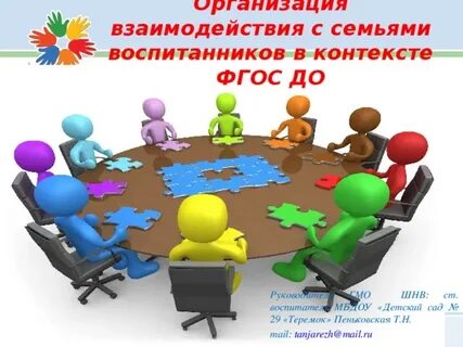 Детский сад и семья взаимодействие и сотрудничество
