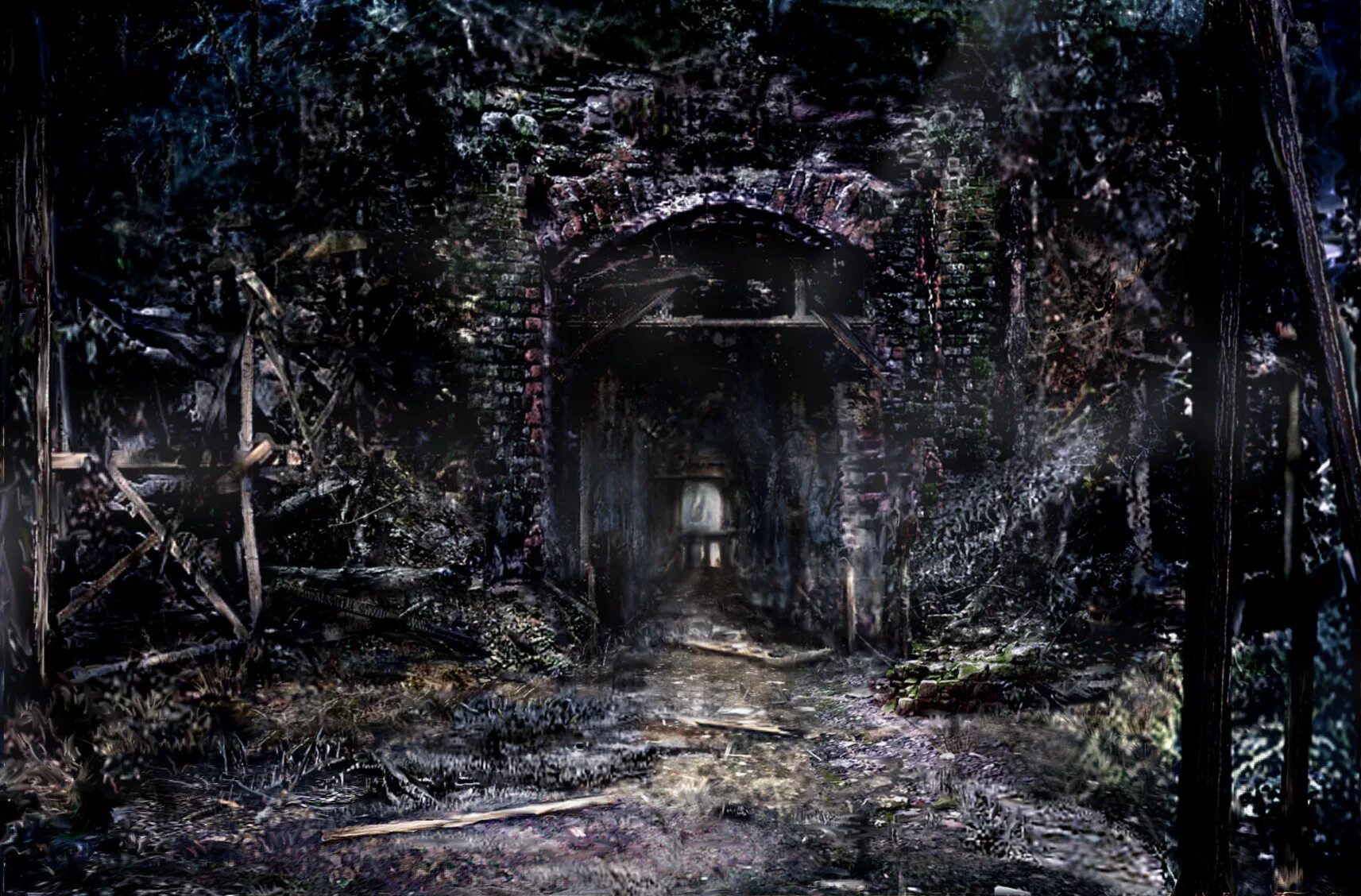 Мрачные жанры. Resident evil 4 концепт арты. мрачные руины. мрачное место. мрачный фон.