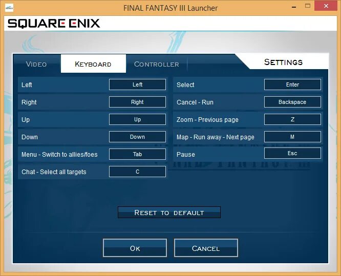 Final Fantasy 9 управление на ПК. Final Fantasy 7 PC Keyboard. Final Fantasy 7 Remake settings menu. Управление в Final Fantasy 8 на ПК.