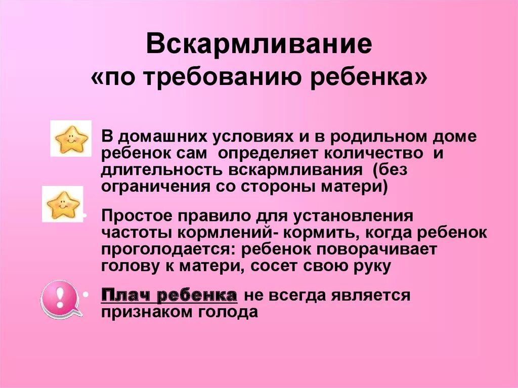 Вскармливания по требованию