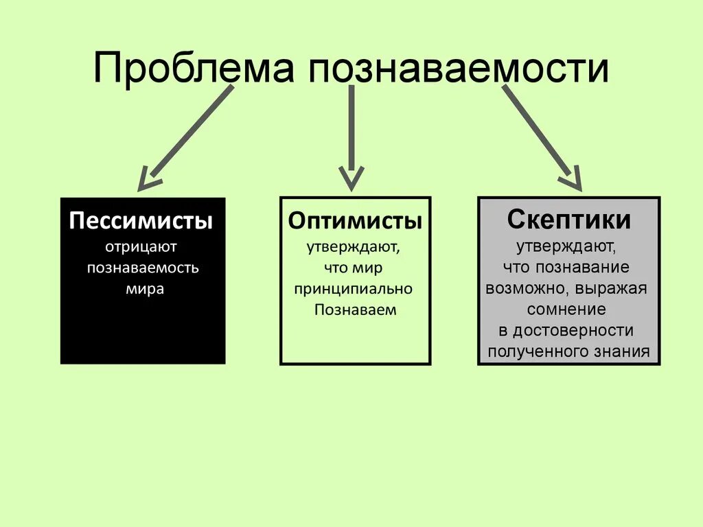 Общество оптимистов. Проблема познаваемости.