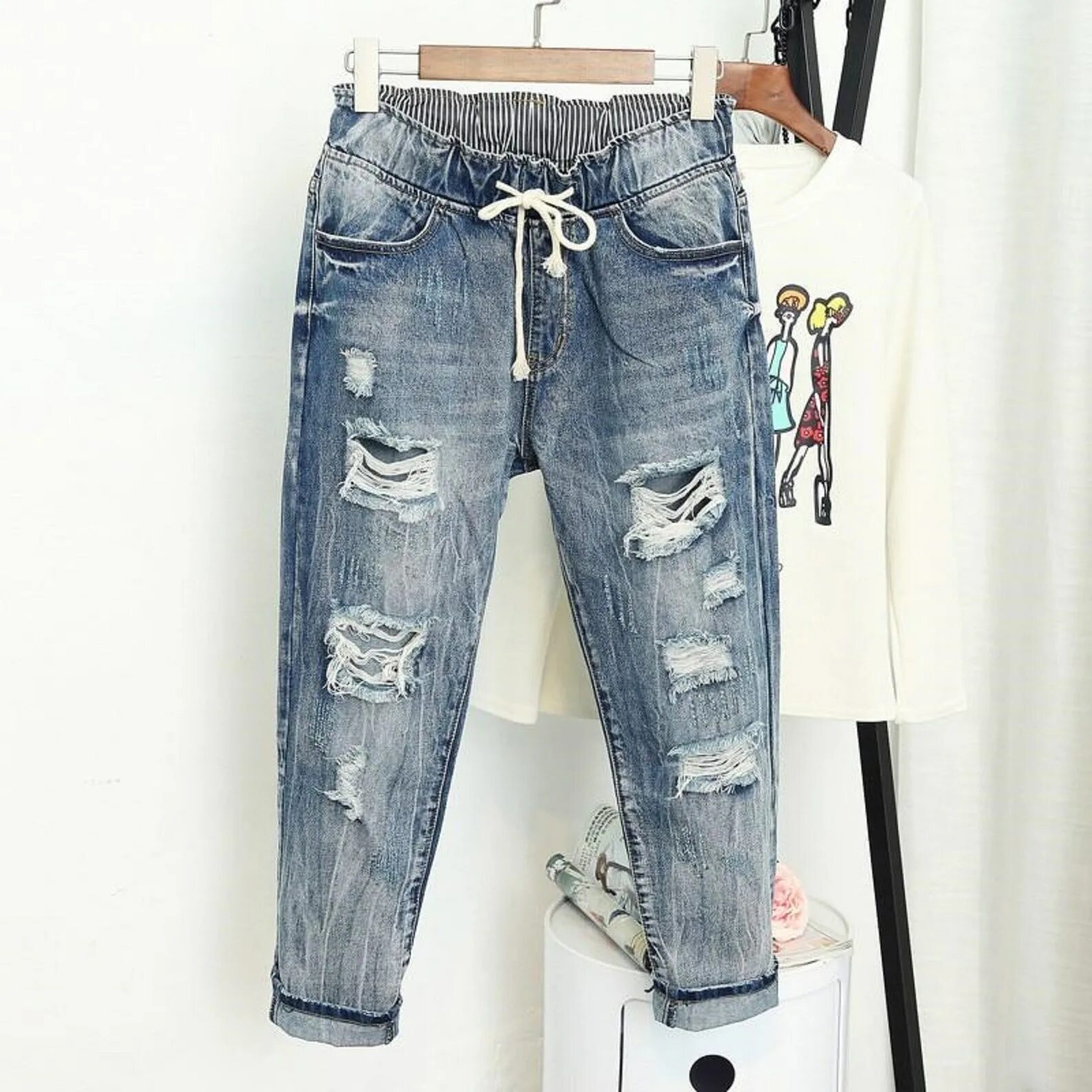 Джинсы Loose High Waist