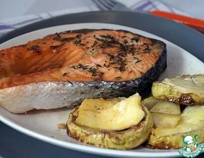Рыба с кабачками в духовке