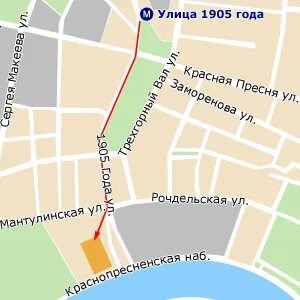 Метро 1905 как добраться