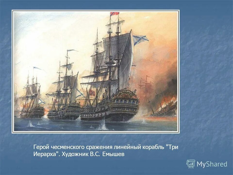 Чесменское сражение 1770. Герой Чесменского сражения. Адмирал Спиридов Чесменское сражение. Три иерарха линейный корабль. Чесменская битва презентация