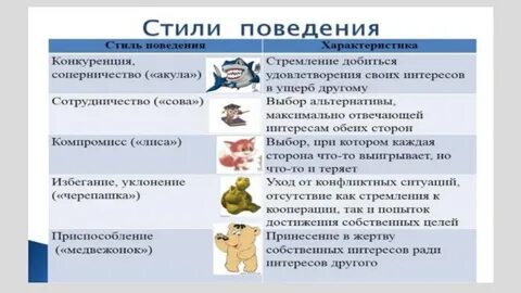 Стиль поведения характеристика