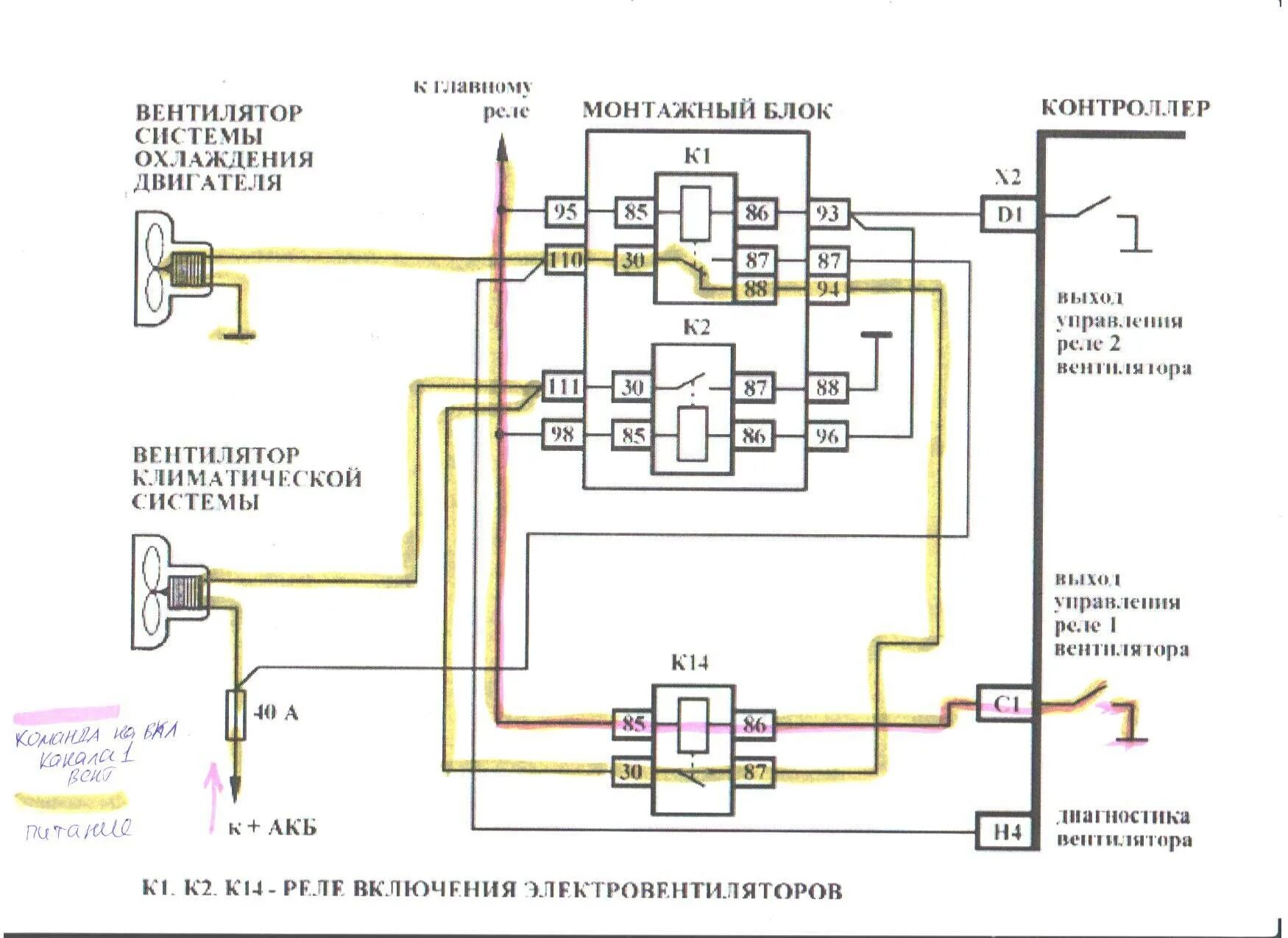 Включение вентилятора охлаждения при включении кондиционера. Электрическая схема включения вентилятора Калина 1. Электрическая схема включения вентилятора Калина. Электросхема вентилятора охлаждения Калина 1.
