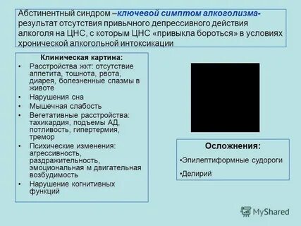 Абстинентный синдром симптомы лечение