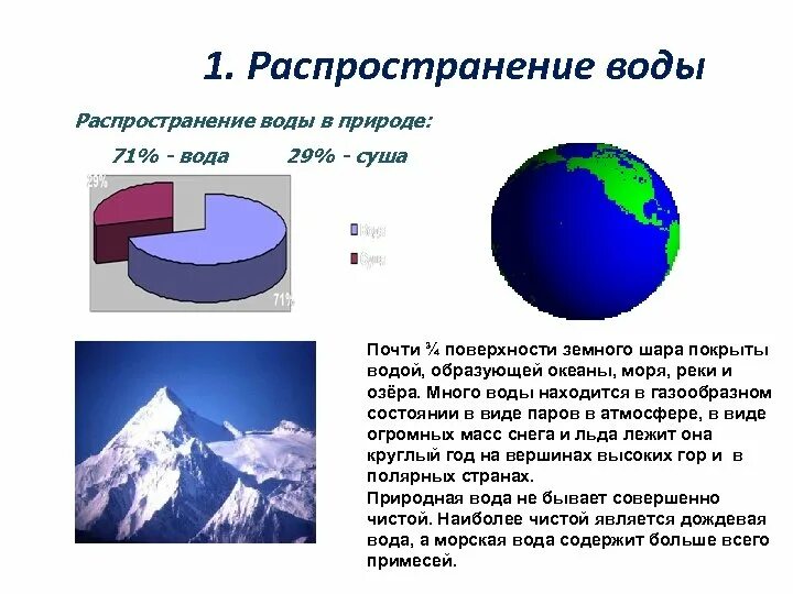 1 распространение. Распространенность в природе воды. распространение воды в природе. распространение воды в природе химия. распределение воды в природе.